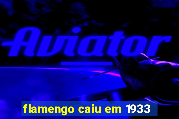 flamengo caiu em 1933